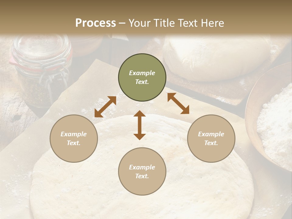 A Table Topped With Lots Of Dough On Top Of A Wooden Table PowerPoint Template