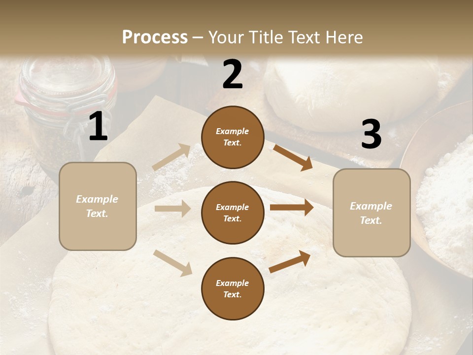 A Table Topped With Lots Of Dough On Top Of A Wooden Table PowerPoint Template