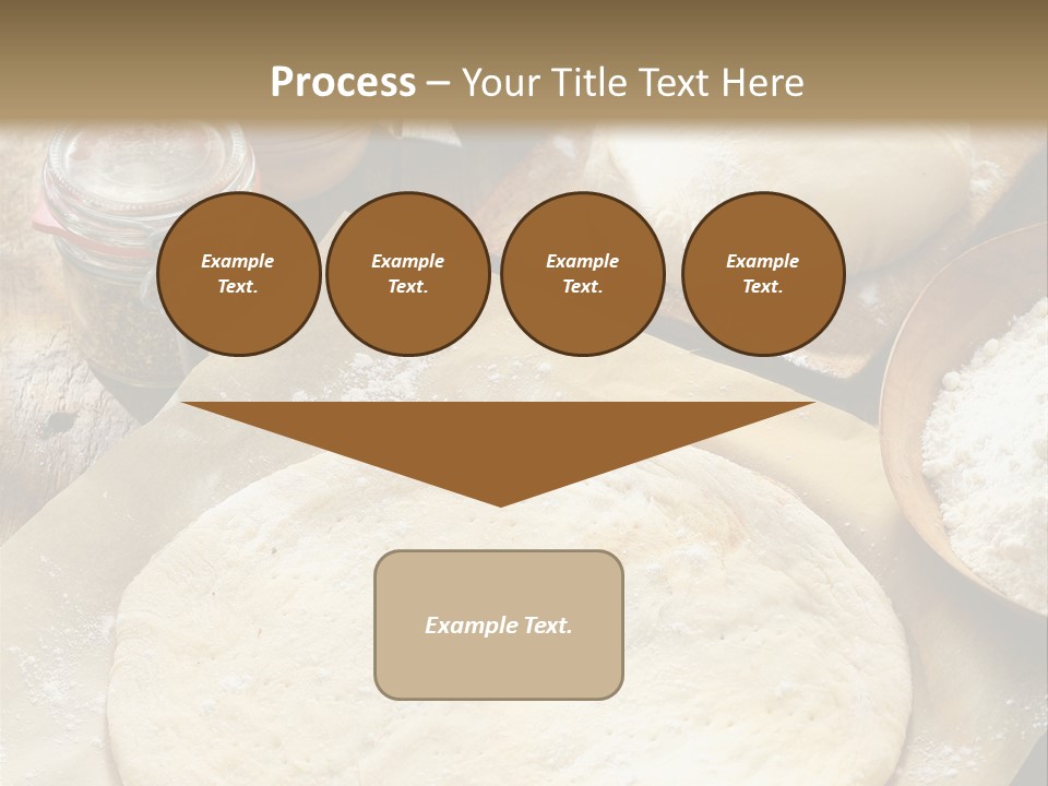 A Table Topped With Lots Of Dough On Top Of A Wooden Table PowerPoint Template