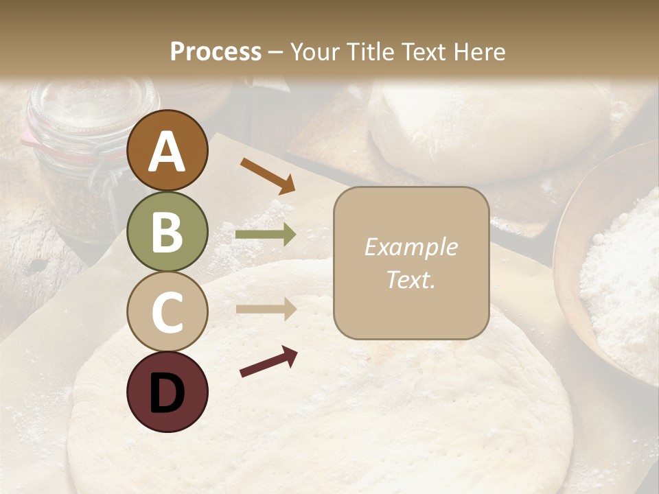 A Table Topped With Lots Of Dough On Top Of A Wooden Table PowerPoint Template