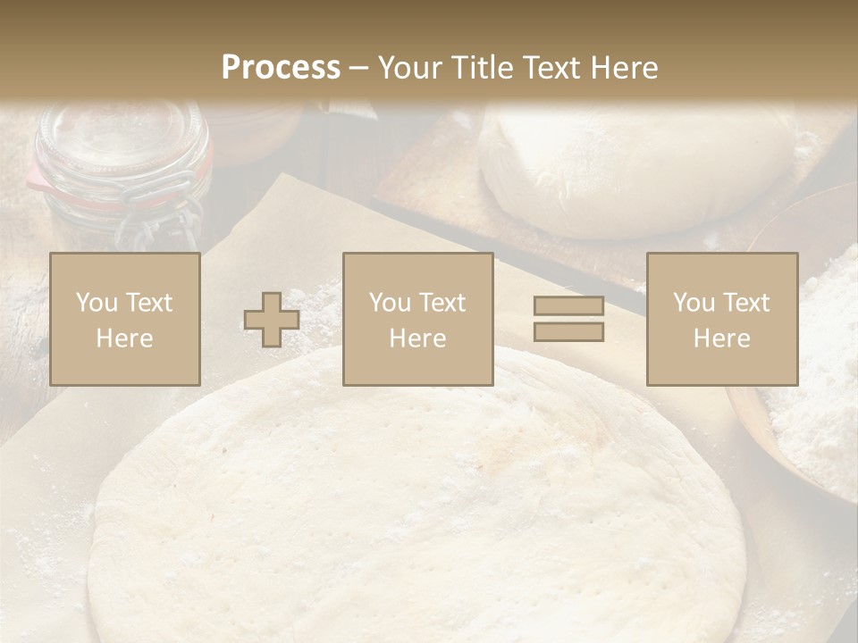A Table Topped With Lots Of Dough On Top Of A Wooden Table PowerPoint Template
