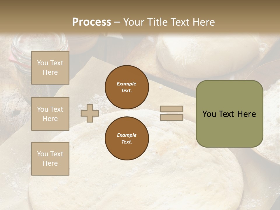 A Table Topped With Lots Of Dough On Top Of A Wooden Table PowerPoint Template