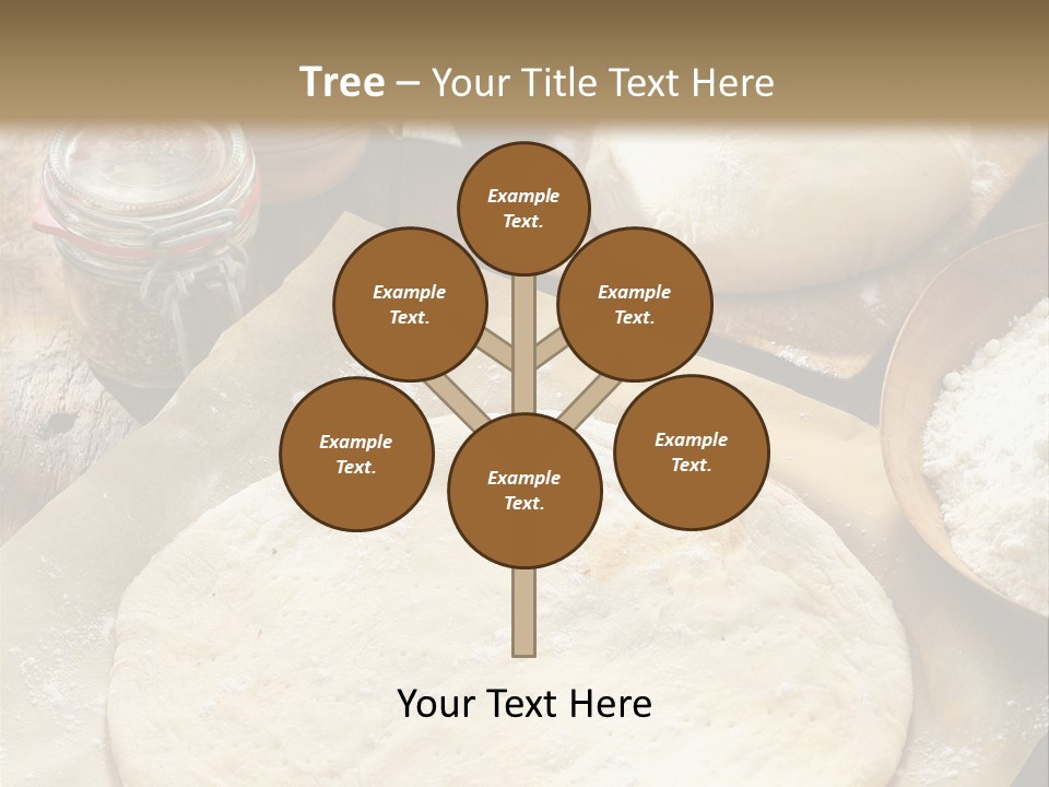 A Table Topped With Lots Of Dough On Top Of A Wooden Table PowerPoint Template