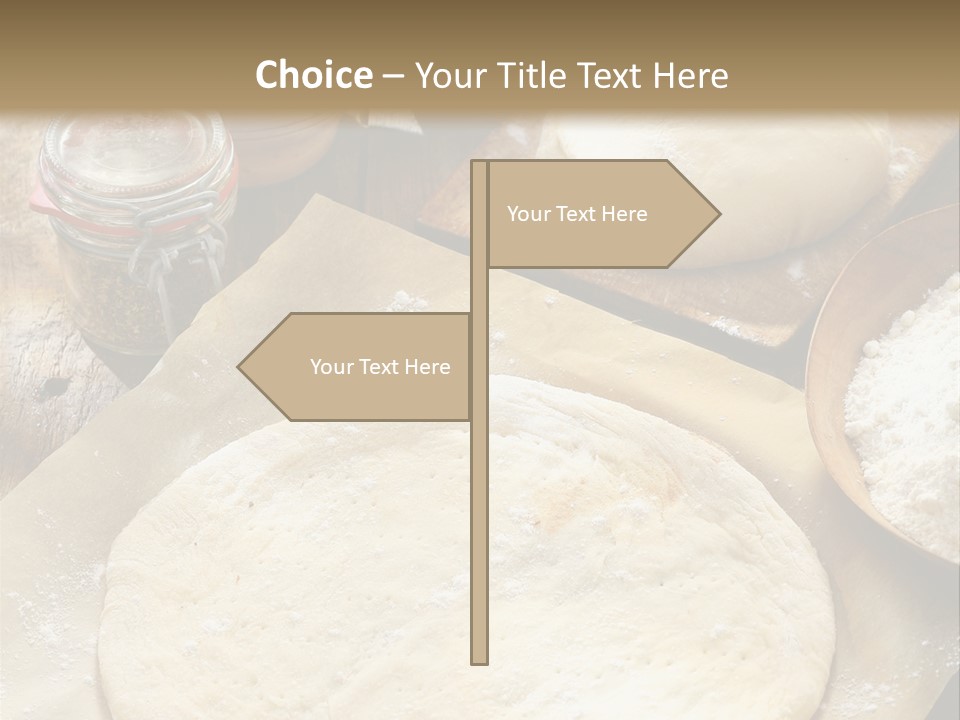 A Table Topped With Lots Of Dough On Top Of A Wooden Table PowerPoint Template