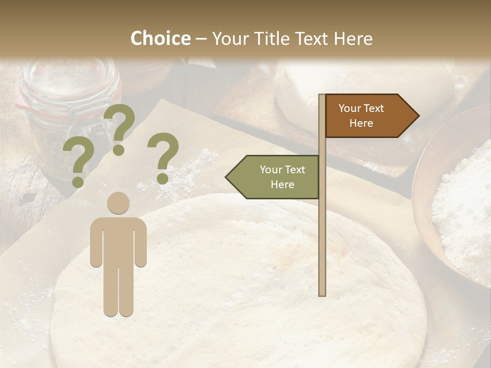 A Table Topped With Lots Of Dough On Top Of A Wooden Table PowerPoint Template