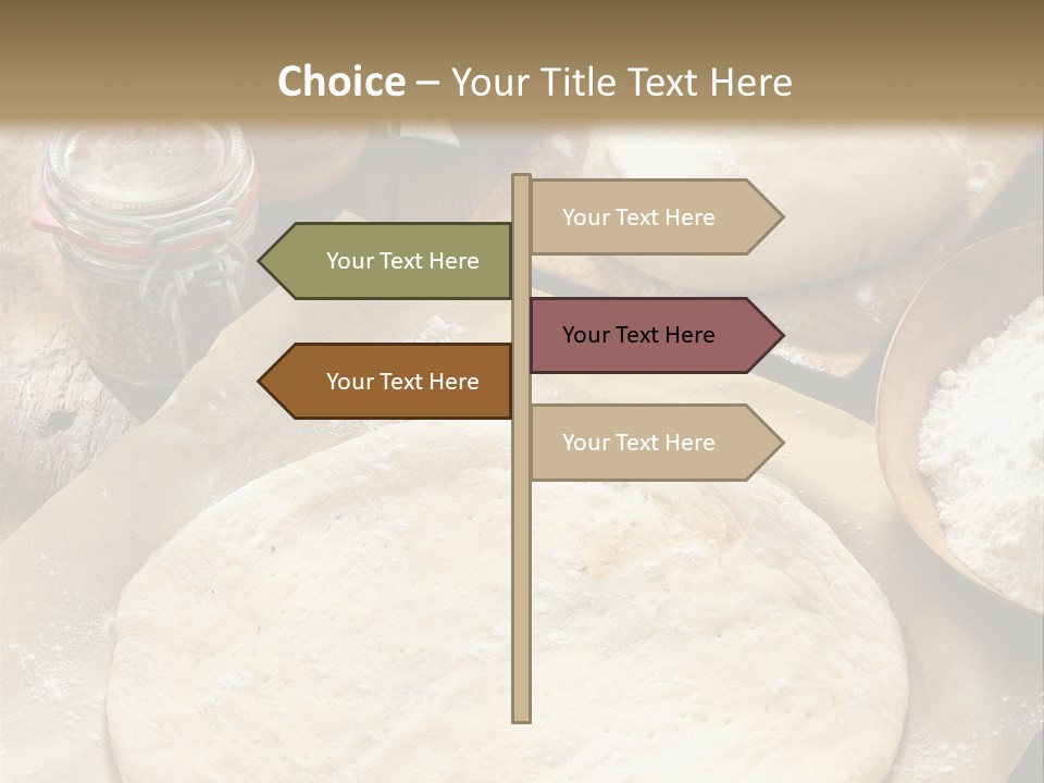 A Table Topped With Lots Of Dough On Top Of A Wooden Table PowerPoint Template