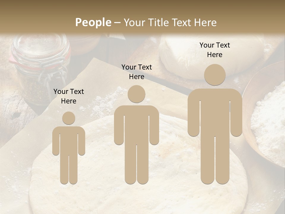 A Table Topped With Lots Of Dough On Top Of A Wooden Table PowerPoint Template