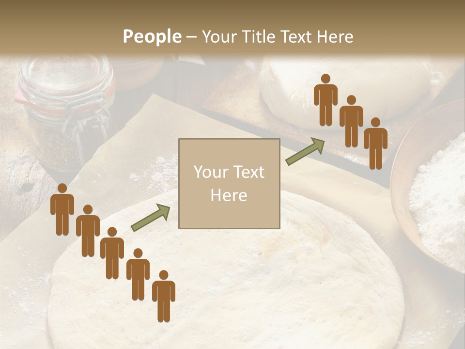 A Table Topped With Lots Of Dough On Top Of A Wooden Table PowerPoint Template