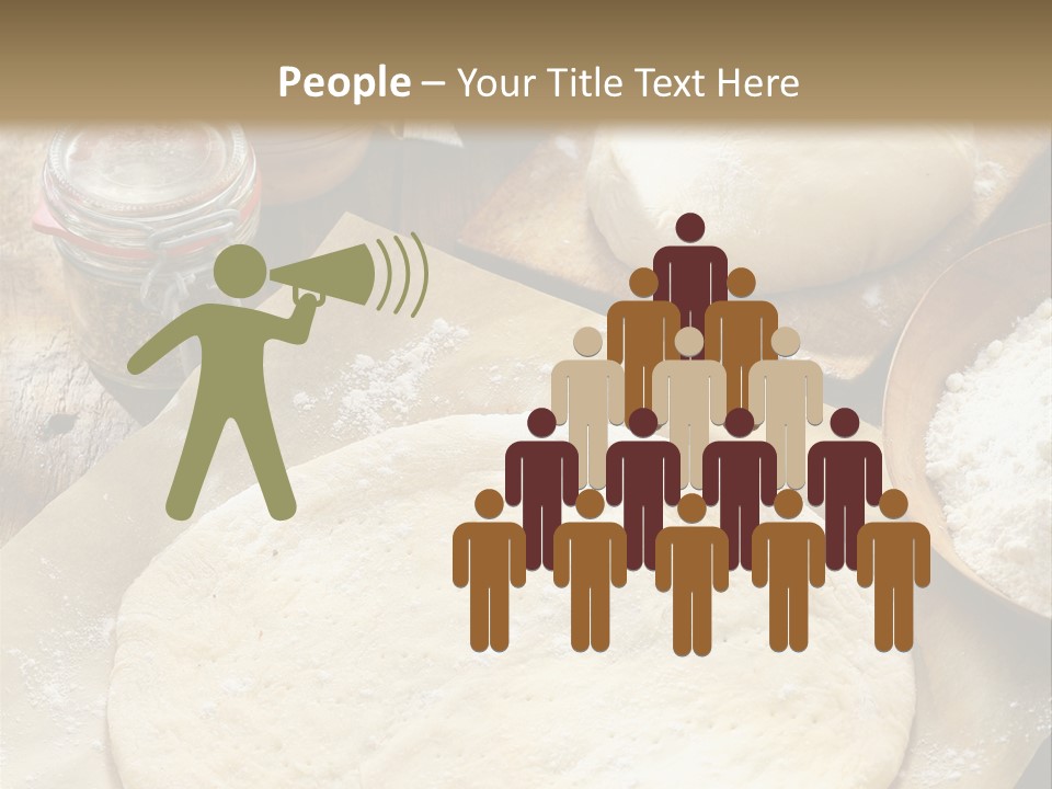 A Table Topped With Lots Of Dough On Top Of A Wooden Table PowerPoint Template