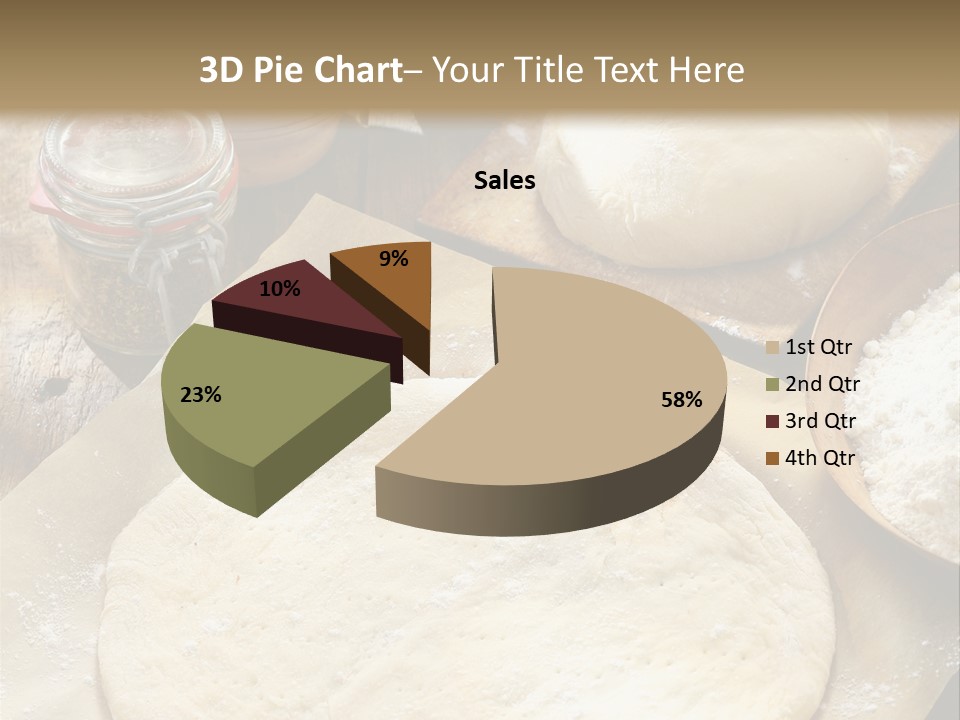 A Table Topped With Lots Of Dough On Top Of A Wooden Table PowerPoint Template