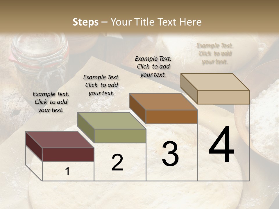 A Table Topped With Lots Of Dough On Top Of A Wooden Table PowerPoint Template