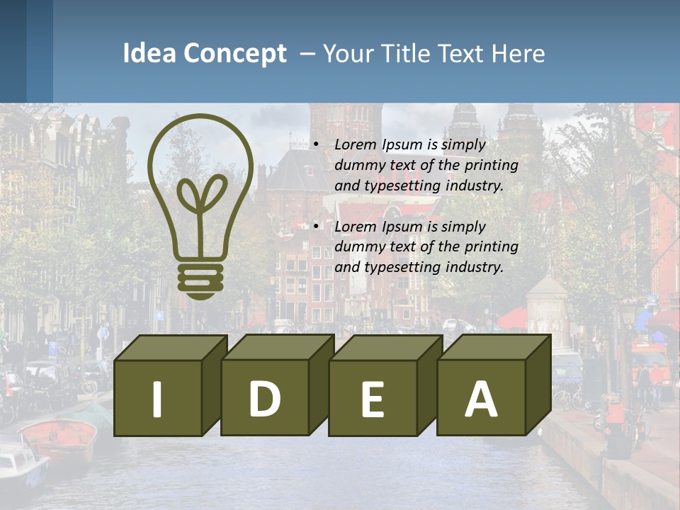 A Bridge Over A Body Of Water In A City PowerPoint Template