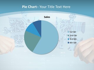 Two Hands Holding A Piece Of A Computer Circuit PowerPoint Template