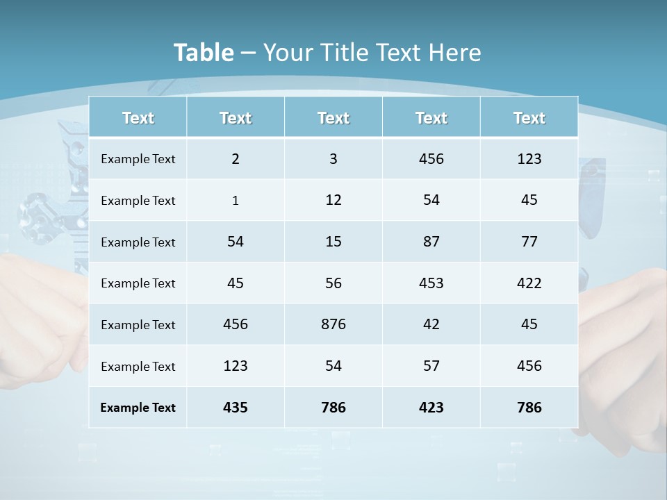 Two Hands Holding A Piece Of A Computer Circuit PowerPoint Template