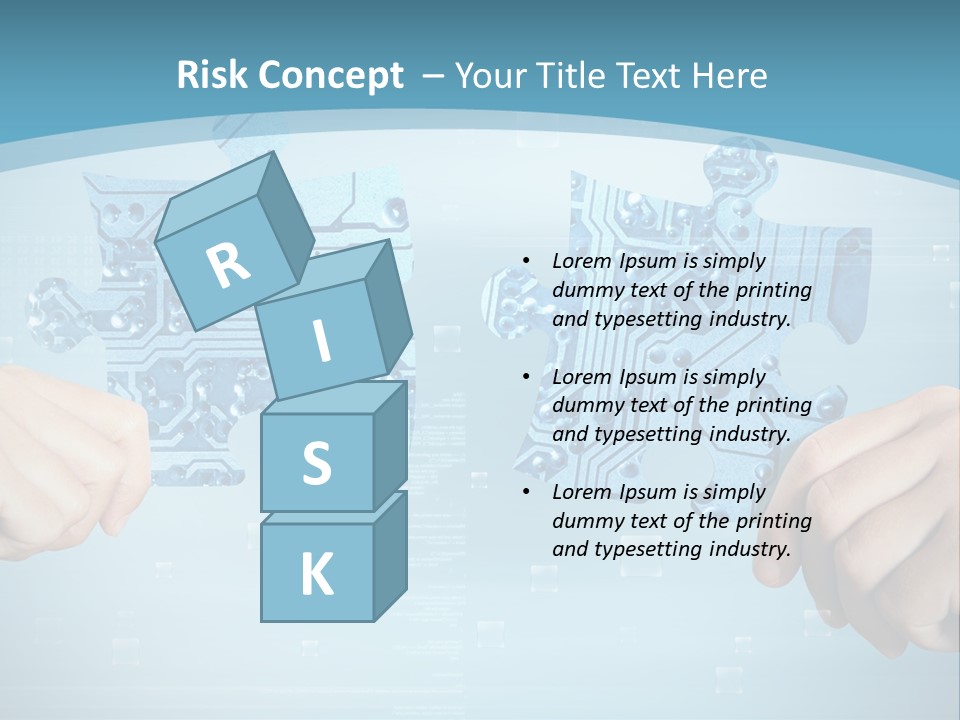 Two Hands Holding A Piece Of A Computer Circuit PowerPoint Template