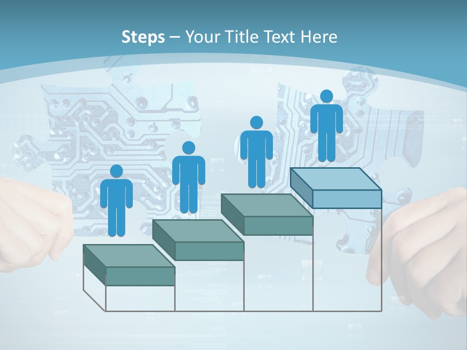 Two Hands Holding A Piece Of A Computer Circuit PowerPoint Template