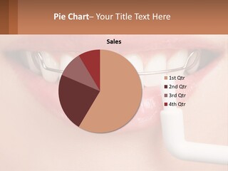 A Woman Is Brushing Her Teeth With A Toothbrush PowerPoint Template