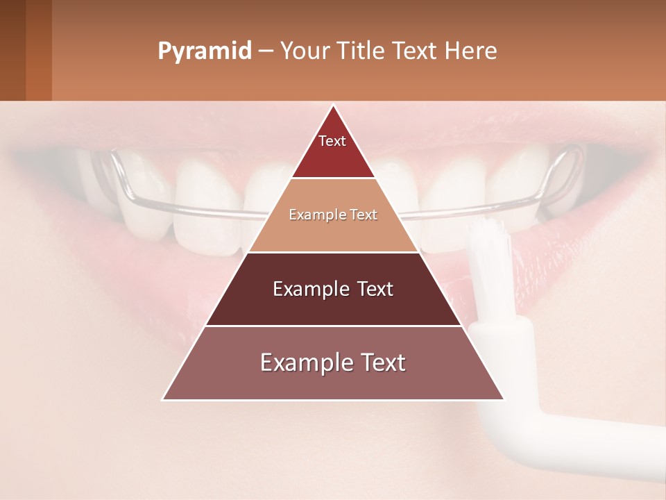 A Woman Is Brushing Her Teeth With A Toothbrush PowerPoint Template