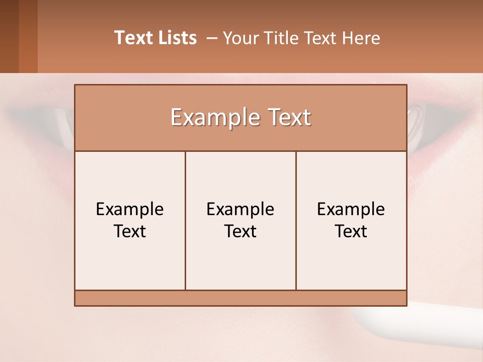 A Woman Is Brushing Her Teeth With A Toothbrush PowerPoint Template