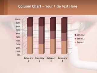 A Woman Is Brushing Her Teeth With A Toothbrush PowerPoint Template