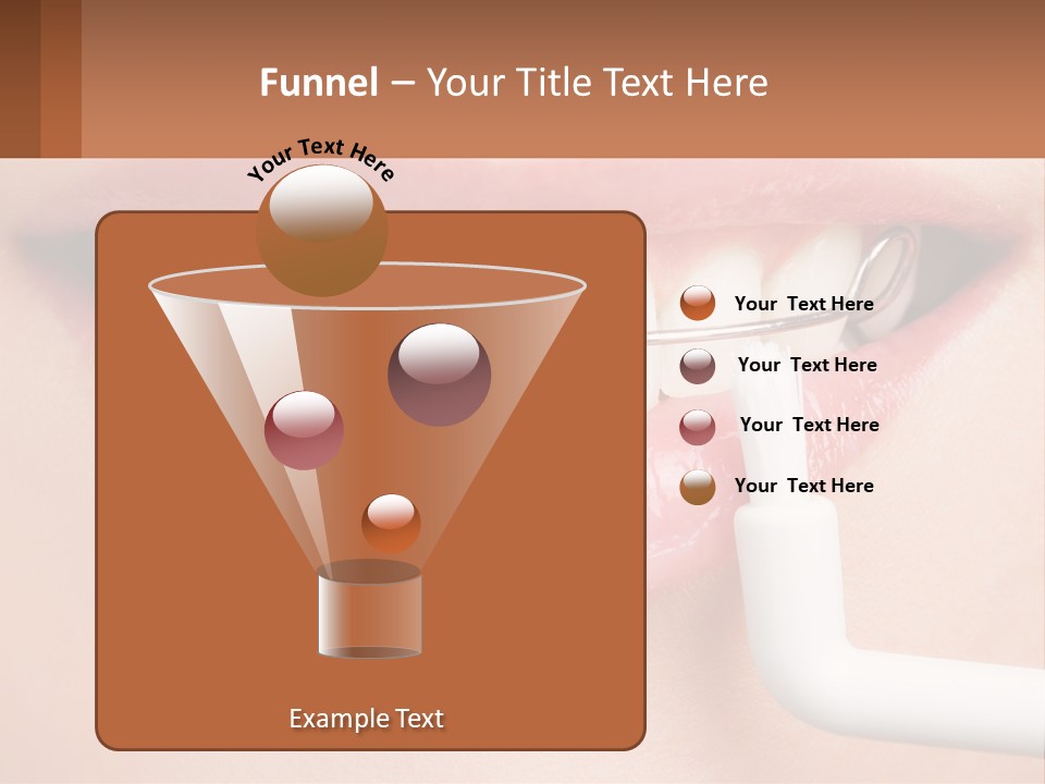 A Woman Is Brushing Her Teeth With A Toothbrush PowerPoint Template