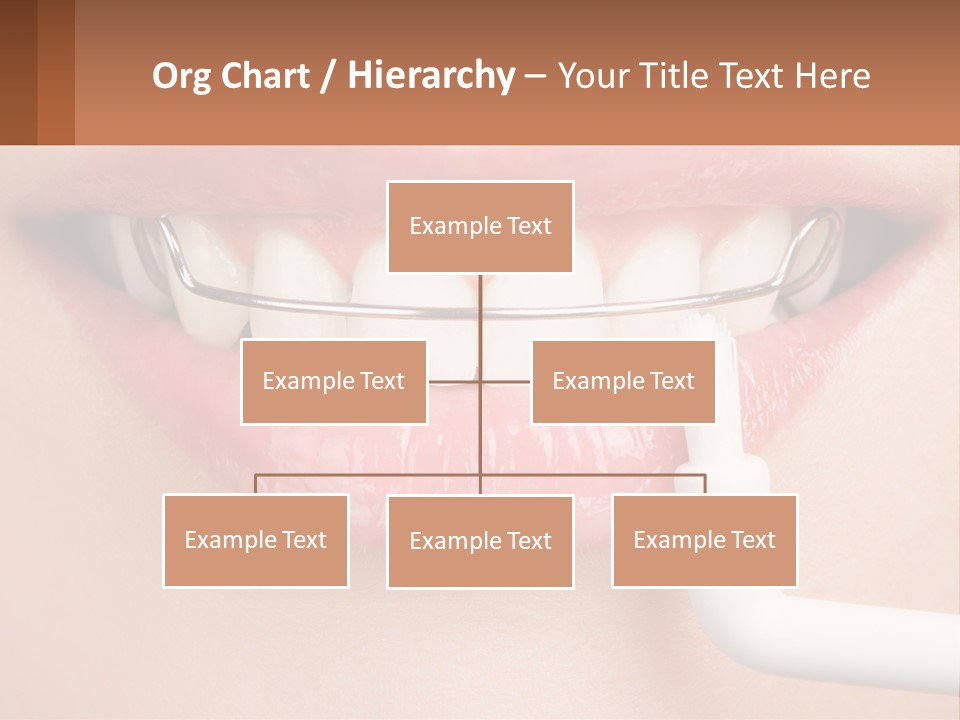 A Woman Is Brushing Her Teeth With A Toothbrush PowerPoint Template