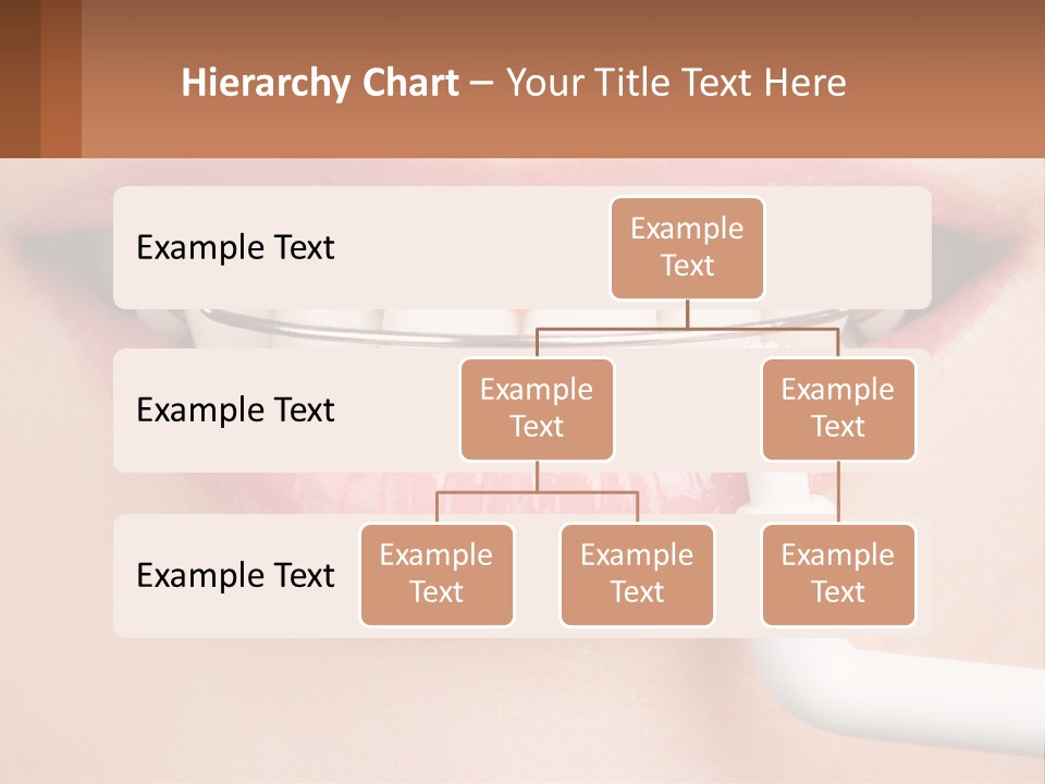 A Woman Is Brushing Her Teeth With A Toothbrush PowerPoint Template