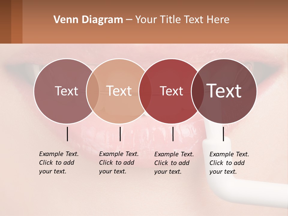 A Woman Is Brushing Her Teeth With A Toothbrush PowerPoint Template