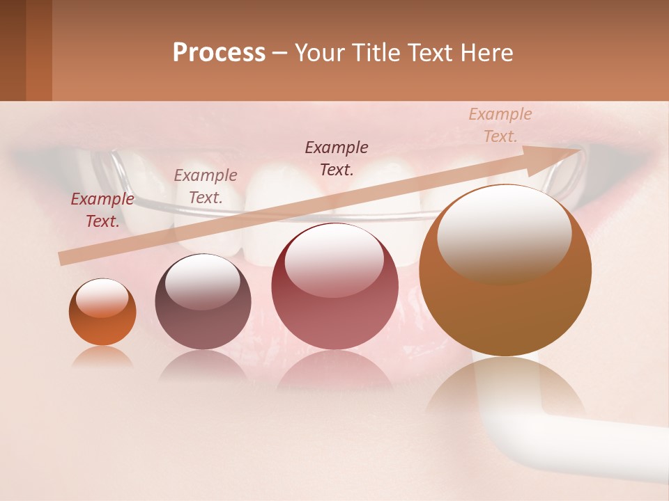 A Woman Is Brushing Her Teeth With A Toothbrush PowerPoint Template