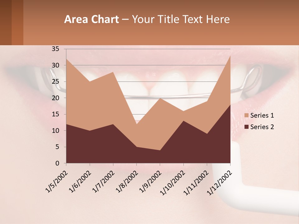 A Woman Is Brushing Her Teeth With A Toothbrush PowerPoint Template