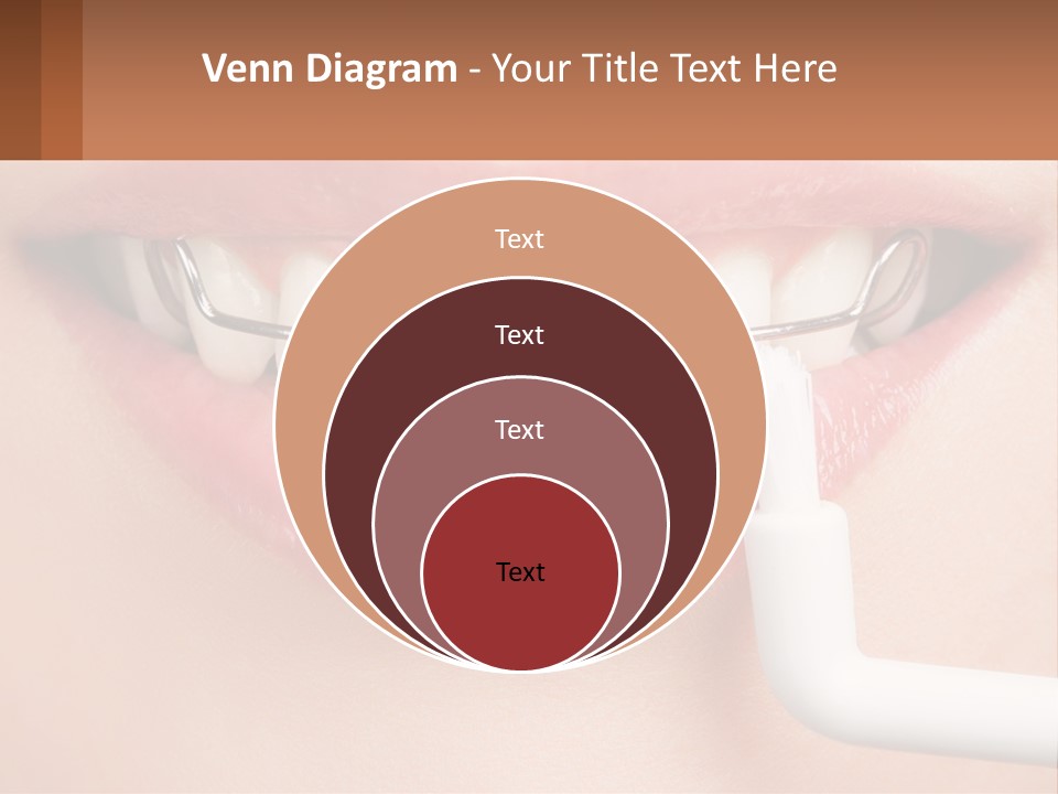 A Woman Is Brushing Her Teeth With A Toothbrush PowerPoint Template