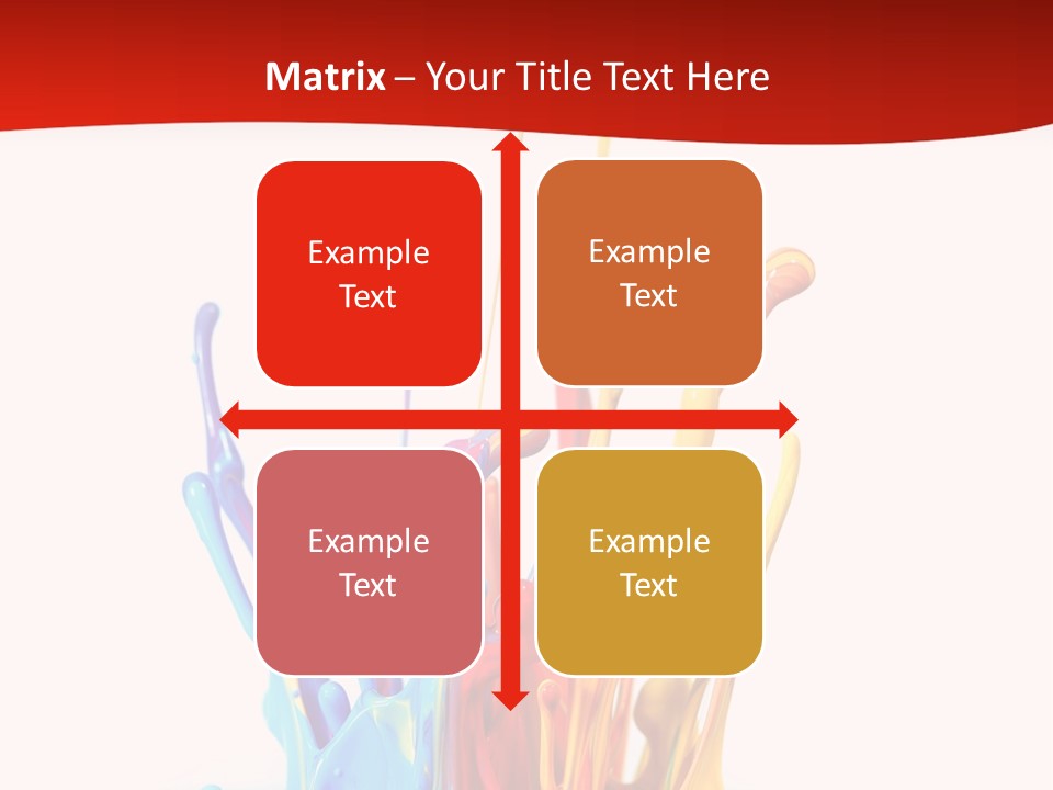 A Colorful Splash Of Paint On A White Background PowerPoint Template