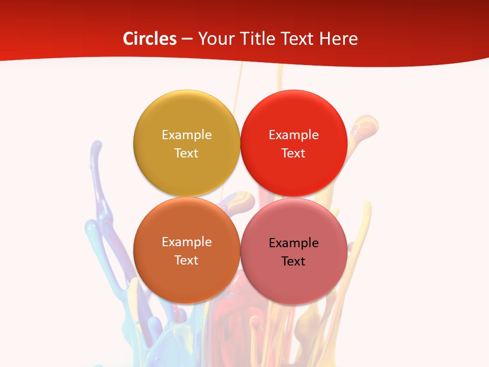 A Colorful Splash Of Paint On A White Background PowerPoint Template