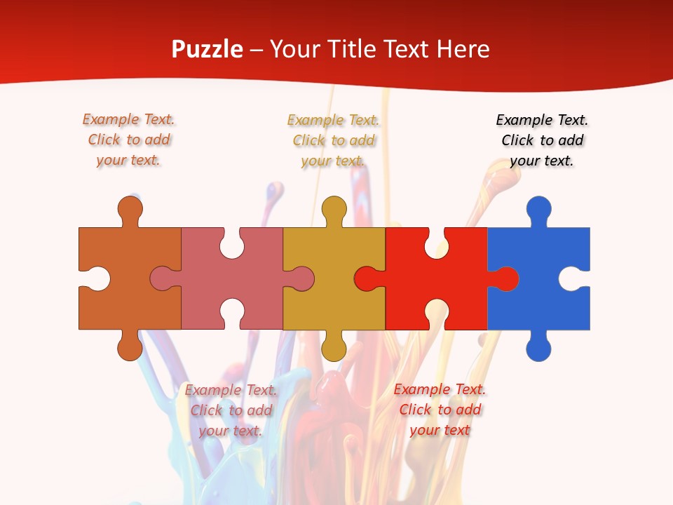 A Colorful Splash Of Paint On A White Background PowerPoint Template