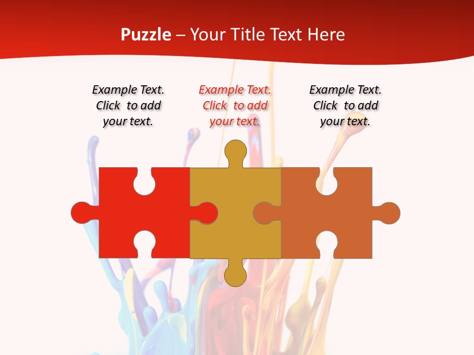 A Colorful Splash Of Paint On A White Background PowerPoint Template