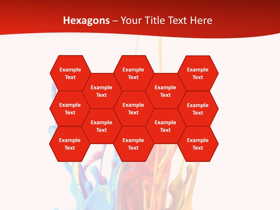 A Colorful Splash Of Paint On A White Background PowerPoint Template