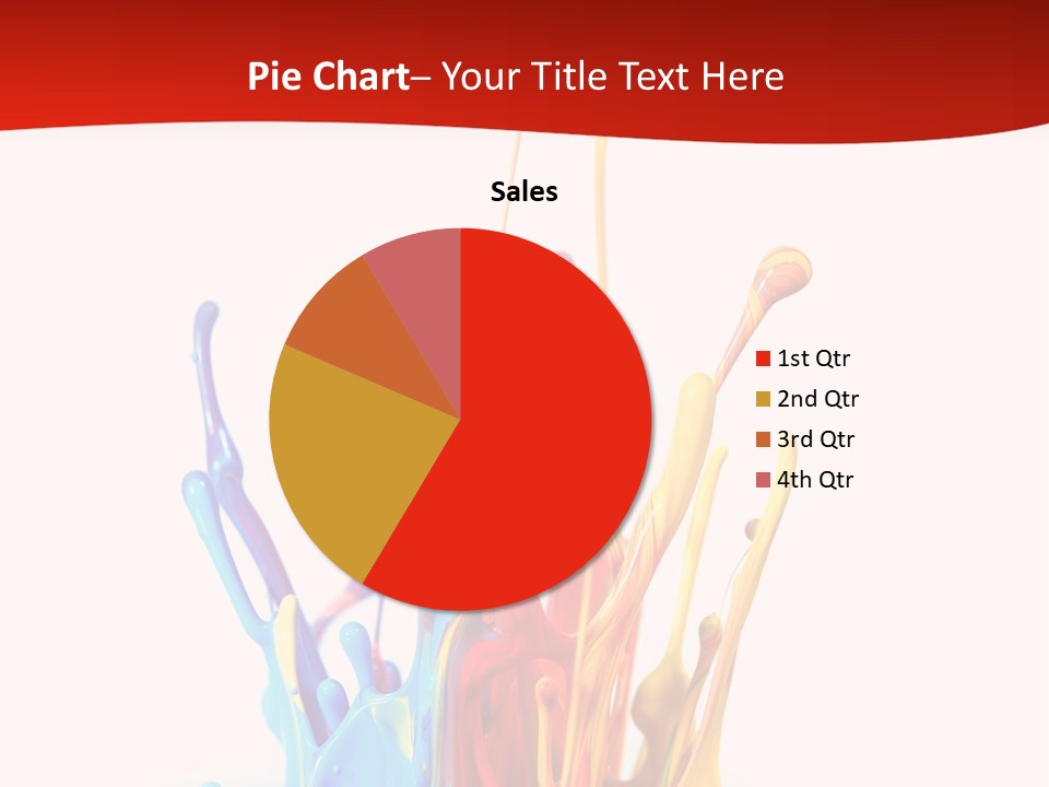 A Colorful Splash Of Paint On A White Background PowerPoint Template