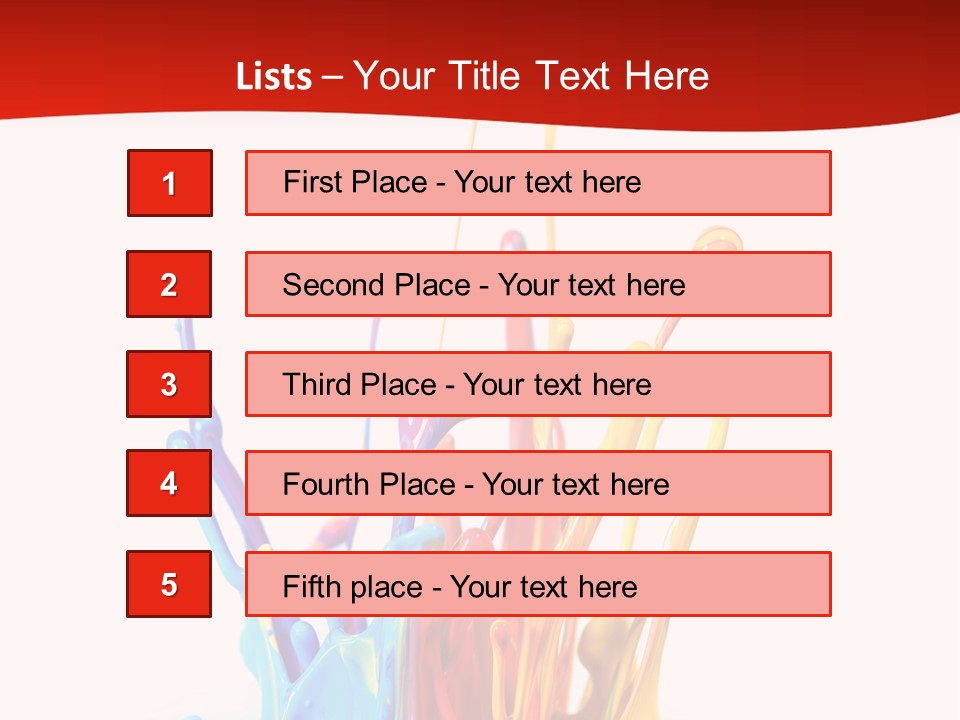 A Colorful Splash Of Paint On A White Background PowerPoint Template