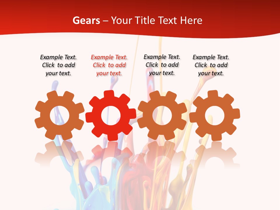 A Colorful Splash Of Paint On A White Background PowerPoint Template