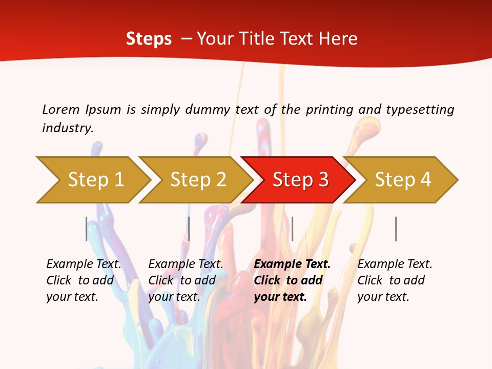 A Colorful Splash Of Paint On A White Background PowerPoint Template