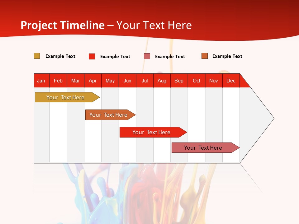A Colorful Splash Of Paint On A White Background PowerPoint Template