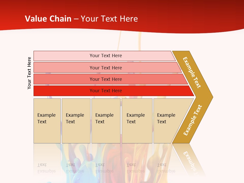 A Colorful Splash Of Paint On A White Background PowerPoint Template