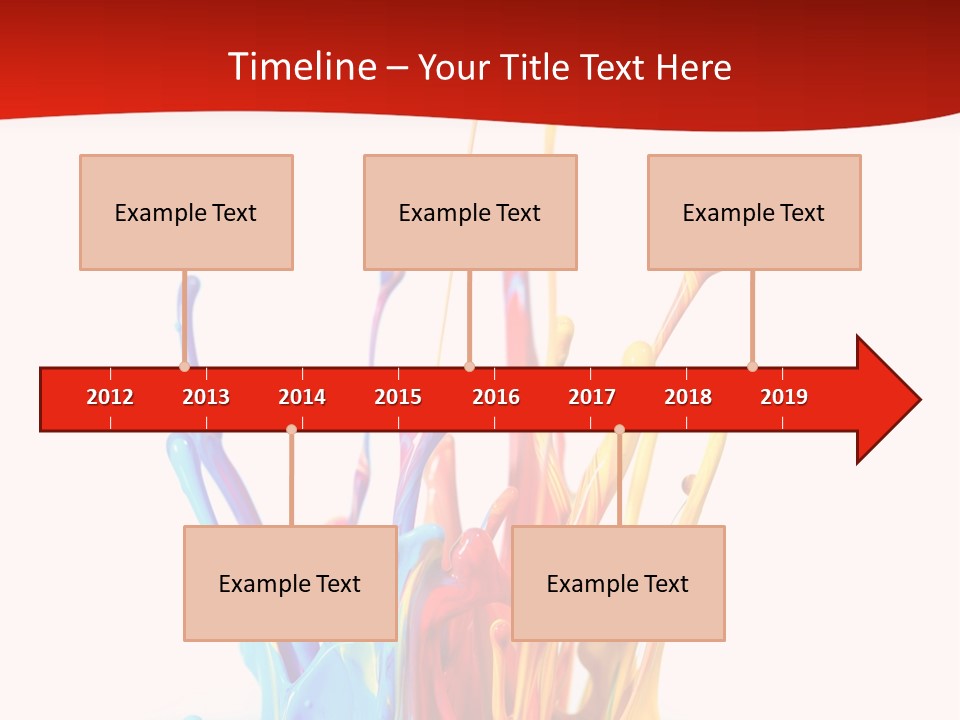 A Colorful Splash Of Paint On A White Background PowerPoint Template