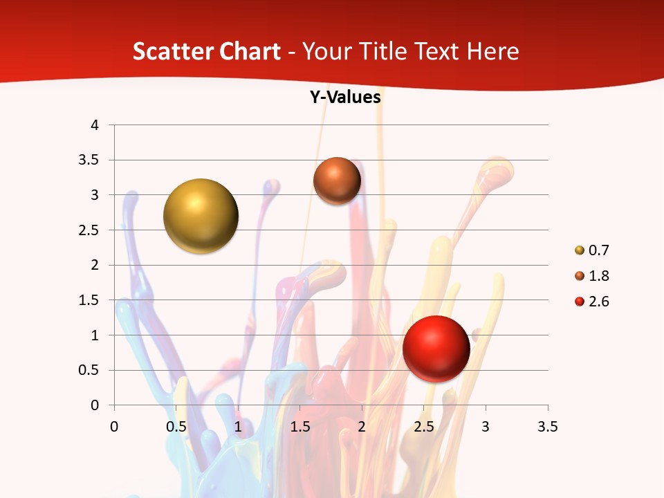 A Colorful Splash Of Paint On A White Background PowerPoint Template
