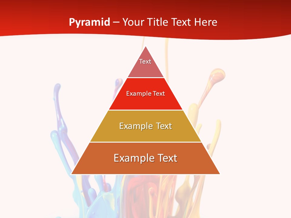 A Colorful Splash Of Paint On A White Background PowerPoint Template