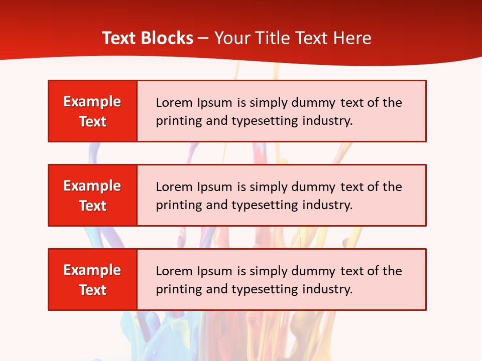 A Colorful Splash Of Paint On A White Background PowerPoint Template