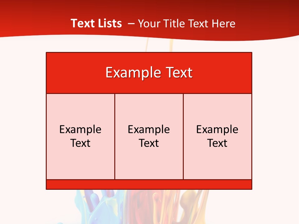 A Colorful Splash Of Paint On A White Background PowerPoint Template