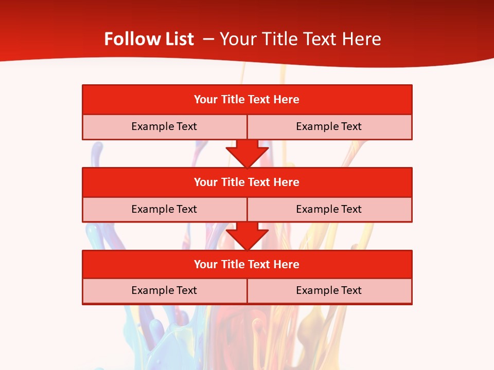 A Colorful Splash Of Paint On A White Background PowerPoint Template