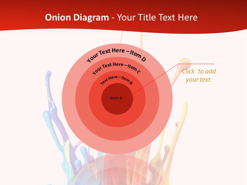 A Colorful Splash Of Paint On A White Background PowerPoint Template