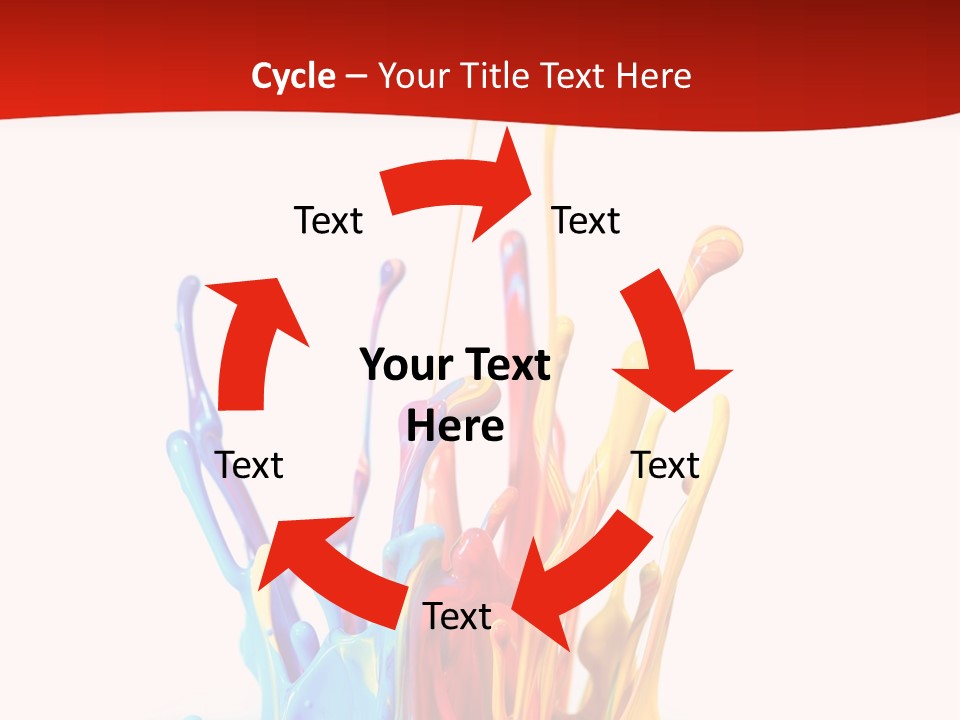 A Colorful Splash Of Paint On A White Background PowerPoint Template